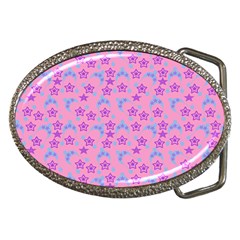 Pink Star Blue Hats Belt Buckles by snowwhitegirl