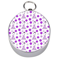 Lilac Dress On White Silver Compasses by snowwhitegirl