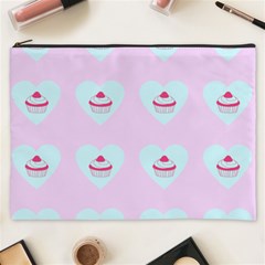 Pink Cupcake Cosmetic Bag (xxxl) by snowwhitegirl