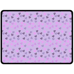 Heart Drops Violet Fleece Blanket (large)  by snowwhitegirl