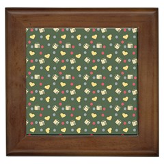 Green Milk Hearts Framed Tiles by snowwhitegirl