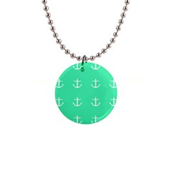 Seafoam Anchors Button Necklaces by snowwhitegirl