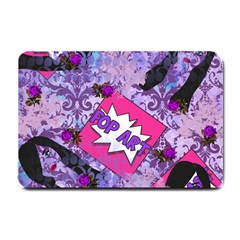 Purple Retro Pop Small Doormat  by snowwhitegirl