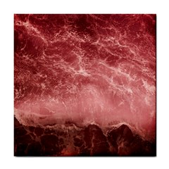 Red  Ocean Splash Tile Coasters by snowwhitegirl