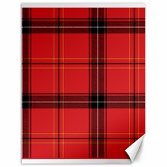 Red Plaid Canvas 12  X 16   by snowwhitegirl