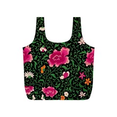 Pink Japan Floral Full Print Recycle Bags (s)  by snowwhitegirl