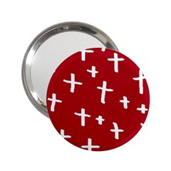 Red White Cross 2 25  Handbag Mirrors by snowwhitegirl