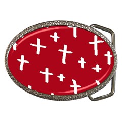 Red White Cross Belt Buckles by snowwhitegirl