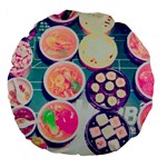 Ramen And Sushi Large 18  Premium Flano Round Cushions Front