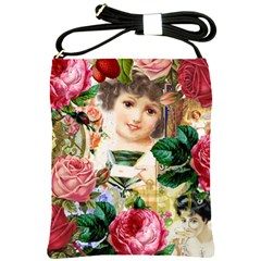 Little Girl Victorian Collage Shoulder Sling Bag by snowwhitegirl