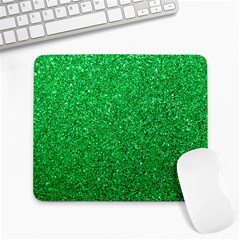 Green Glitter Large Mousepads by snowwhitegirl