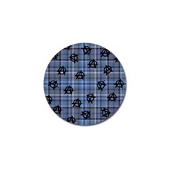 Blue  Plaid Anarchy Golf Ball Marker (4 Pack) by snowwhitegirl