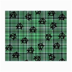 Green  Plaid Anarchy Small Glasses Cloth (2-side) by snowwhitegirl