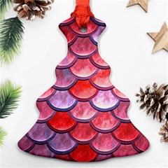 Red Mermaid Scale Ornament (christmas Tree)  by snowwhitegirl