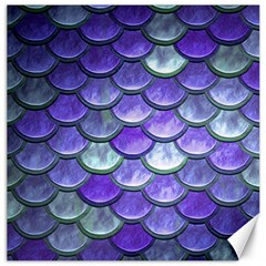 Blue Purple Mermaid Scale Canvas 16  X 16   by snowwhitegirl