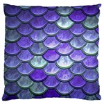 Blue Purple Mermaid Scale Large Cushion Case (Two Sides) Front