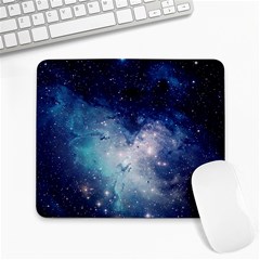 Nebula Blue Large Mousepads by snowwhitegirl