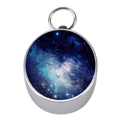 Nebula Blue Mini Silver Compasses by snowwhitegirl