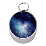 Nebula Blue Mini Silver Compasses Front