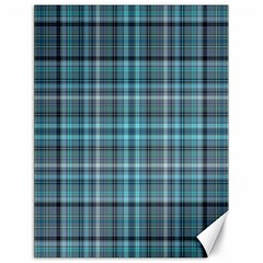 Teal Plaid Canvas 18  X 24   by snowwhitegirl