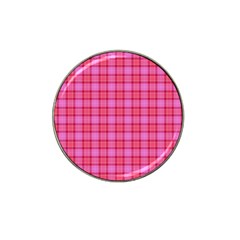 Valentine Pink Red Plaid Hat Clip Ball Marker (4 Pack) by snowwhitegirl