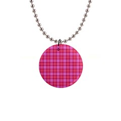 Valentine Pink Red Plaid Button Necklaces by snowwhitegirl