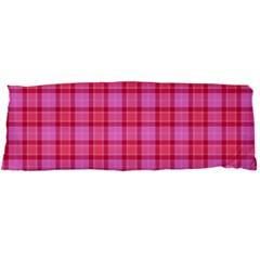 Valentine Pink Red Plaid Body Pillow Case Dakimakura (two Sides) by snowwhitegirl