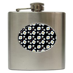 Eggs Black Hip Flask (6 Oz) by snowwhitegirl