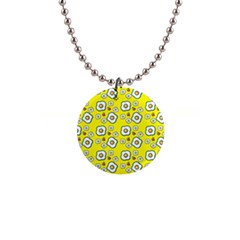 Eggs Yellow Button Necklaces by snowwhitegirl