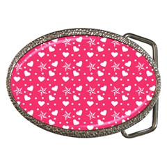 Hearts And Star Dot Pink Belt Buckles by snowwhitegirl