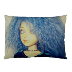 Blue Hair Boy Pillow Case by snowwhitegirl