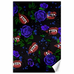 Blue Rose Vampire Canvas 24  X 36  by snowwhitegirl