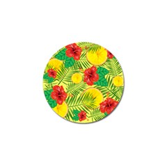Orange Tropics Yellow Golf Ball Marker (4 Pack) by snowwhitegirl