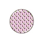 School Girl Pattern Pink Hat Clip Ball Marker (10 pack) Front