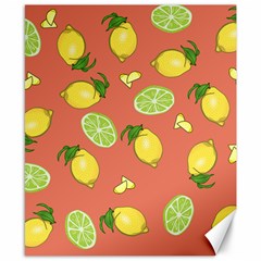 Lemons And Limes Peach Canvas 8  X 10  by snowwhitegirl