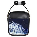 Blue Waves Sea Girls Sling Bag Front