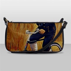 Policeman On Bicycle Shoulder Clutch Bag by vintage2030