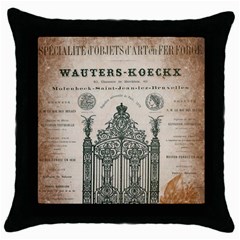 Building News Throw Pillow Case (black) by vintage2030