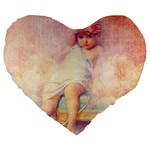 Baby In Clouds Large 19  Premium Heart Shape Cushions Front