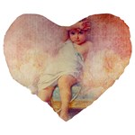 Baby In Clouds Large 19  Premium Heart Shape Cushions Back