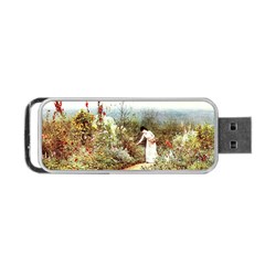 Lady And Scenery Portable Usb Flash (two Sides) by vintage2030