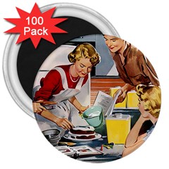 Retro Baking 3  Magnets (100 Pack) by vintage2030