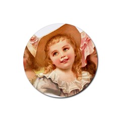 Girls 1827219 1920 Rubber Coaster (round)  by vintage2030