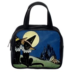 Black Cat 1462738 1920 Classic Handbag (one Side) by vintage2030