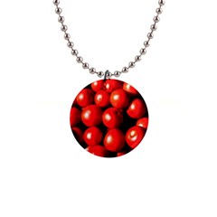 Pile Of Red Tomatoes Button Necklaces by FunnyCow