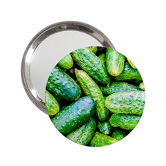 Pile Of Green Cucumbers 2 25  Handbag Mirrors by FunnyCow