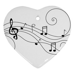 Music Partition Ornament (heart) by alllovelyideas