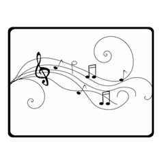 Music Partition Double Sided Fleece Blanket (small)  by alllovelyideas