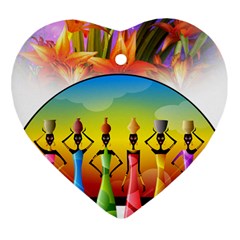 African American Women Ornament (heart) by AlteredStates