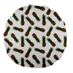 Pinapples Large 18  Premium Flano Round Cushions by snowwhitegirl